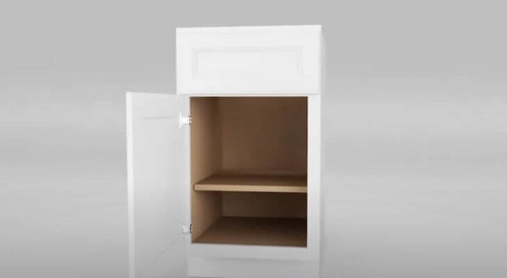 White Raised Panel Kitchen Cabinets