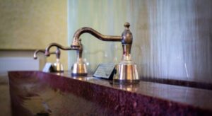 antique brass faucet kitchen